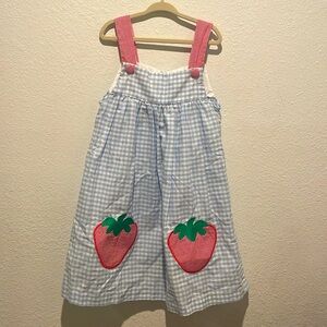 Classic Whimsey Strawberry Gingham Summer Dress